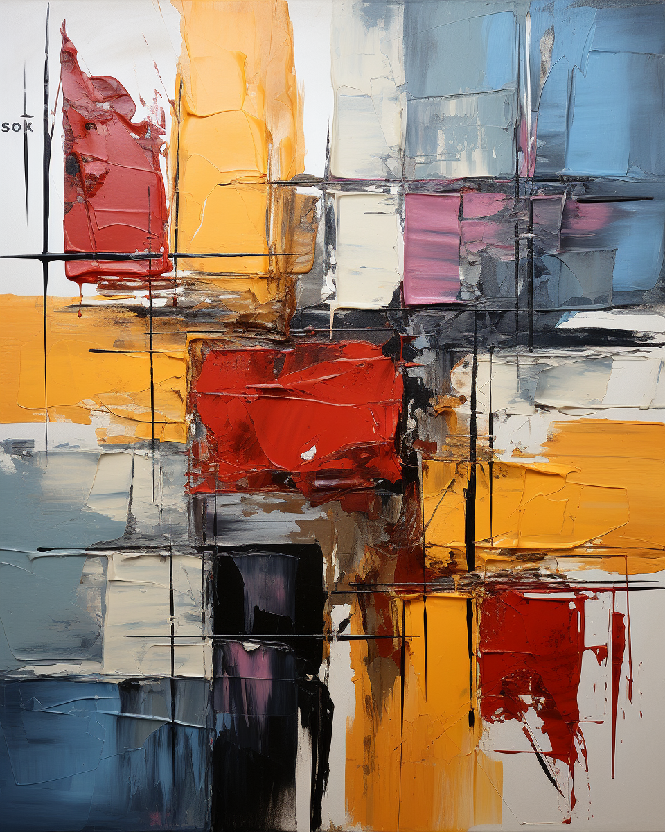 Pittura astratta moderna Colori Audaci