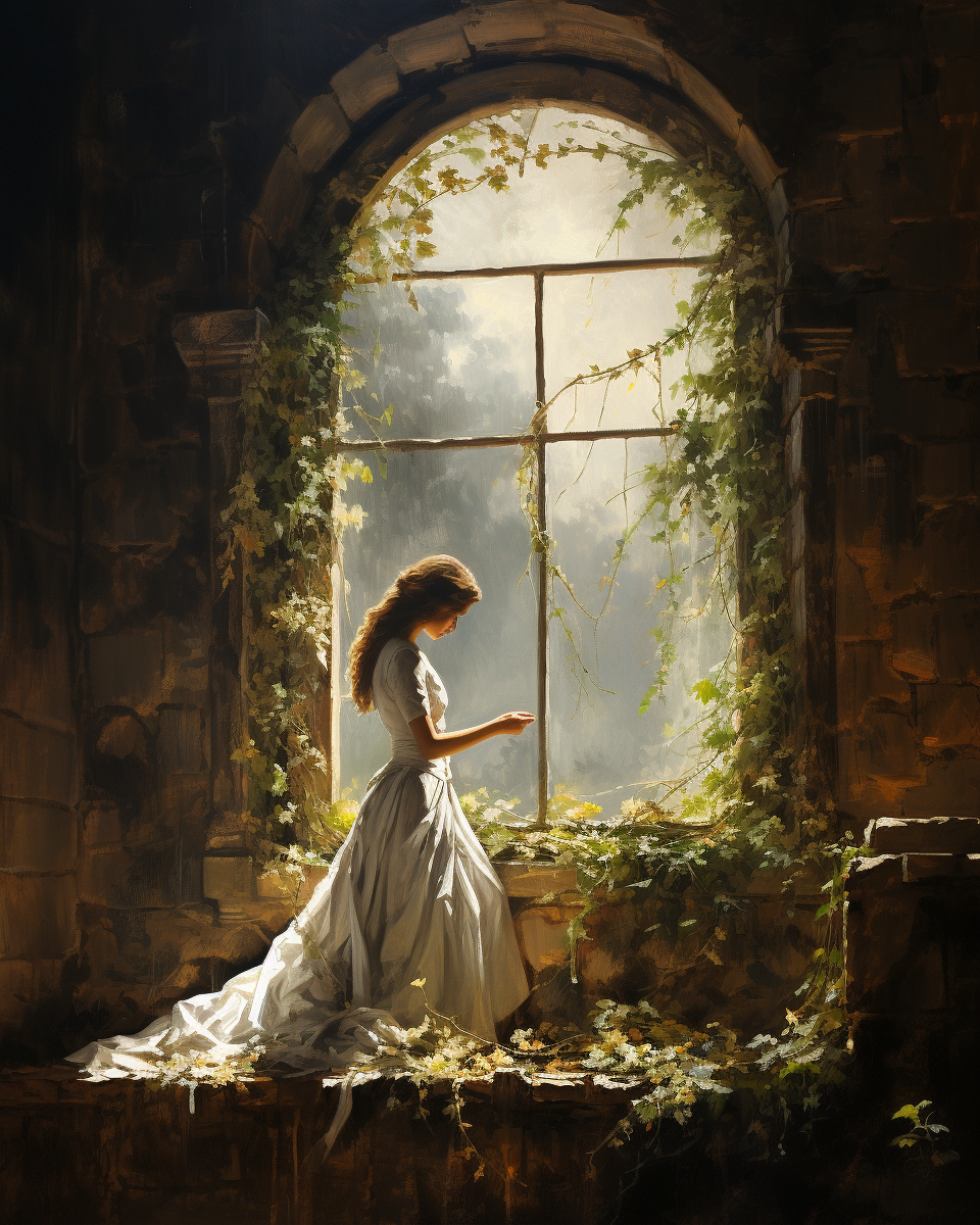 Angelo bianco in una chiesa abbandonata