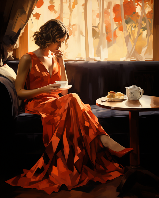 Comodità sul divano in un salotto anni ‘50